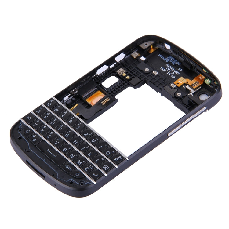 3 in 1 BlackBerry Q10 (Keyboard + Mid Frame Bezel + Back Plate Housing Camera Lens Panel) Full Assembly Housing Cover