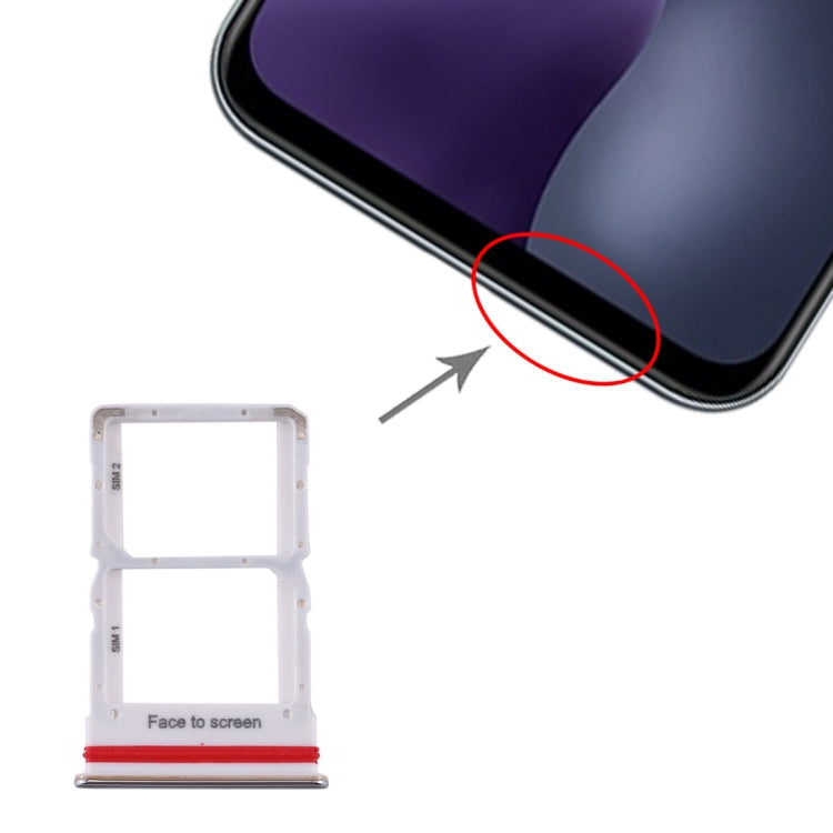 Tiroir Carte SIM + Tiroir Carte SIM pour Xiaomi MI 10 Lite 5G (Argent)