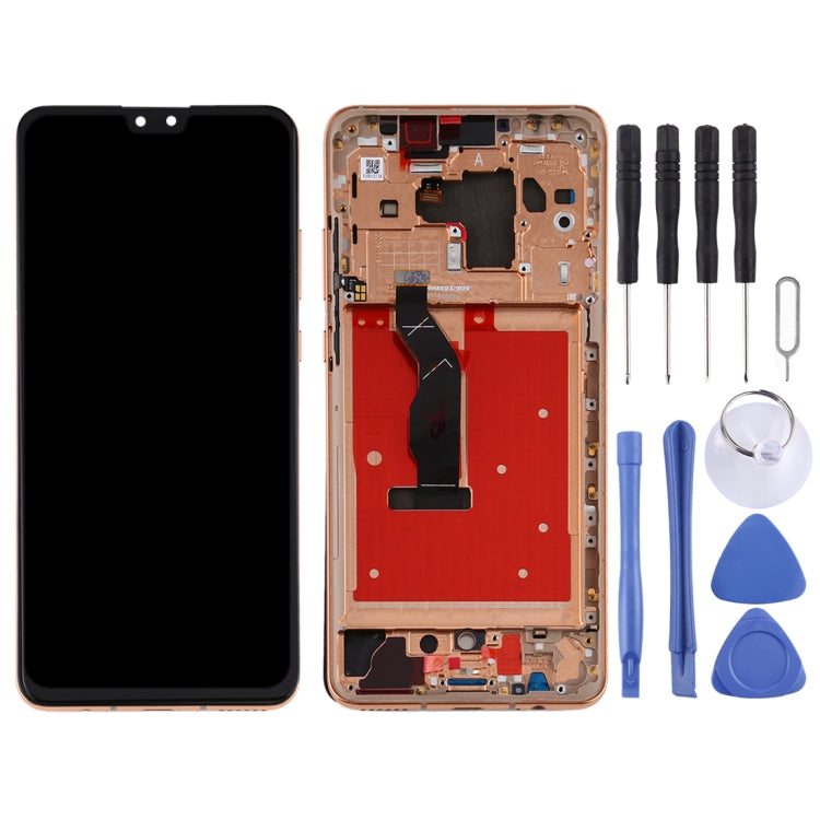 LCD Screen and Digitizer Full Assembly with Frame for Huawei Mate 30 (Orange)