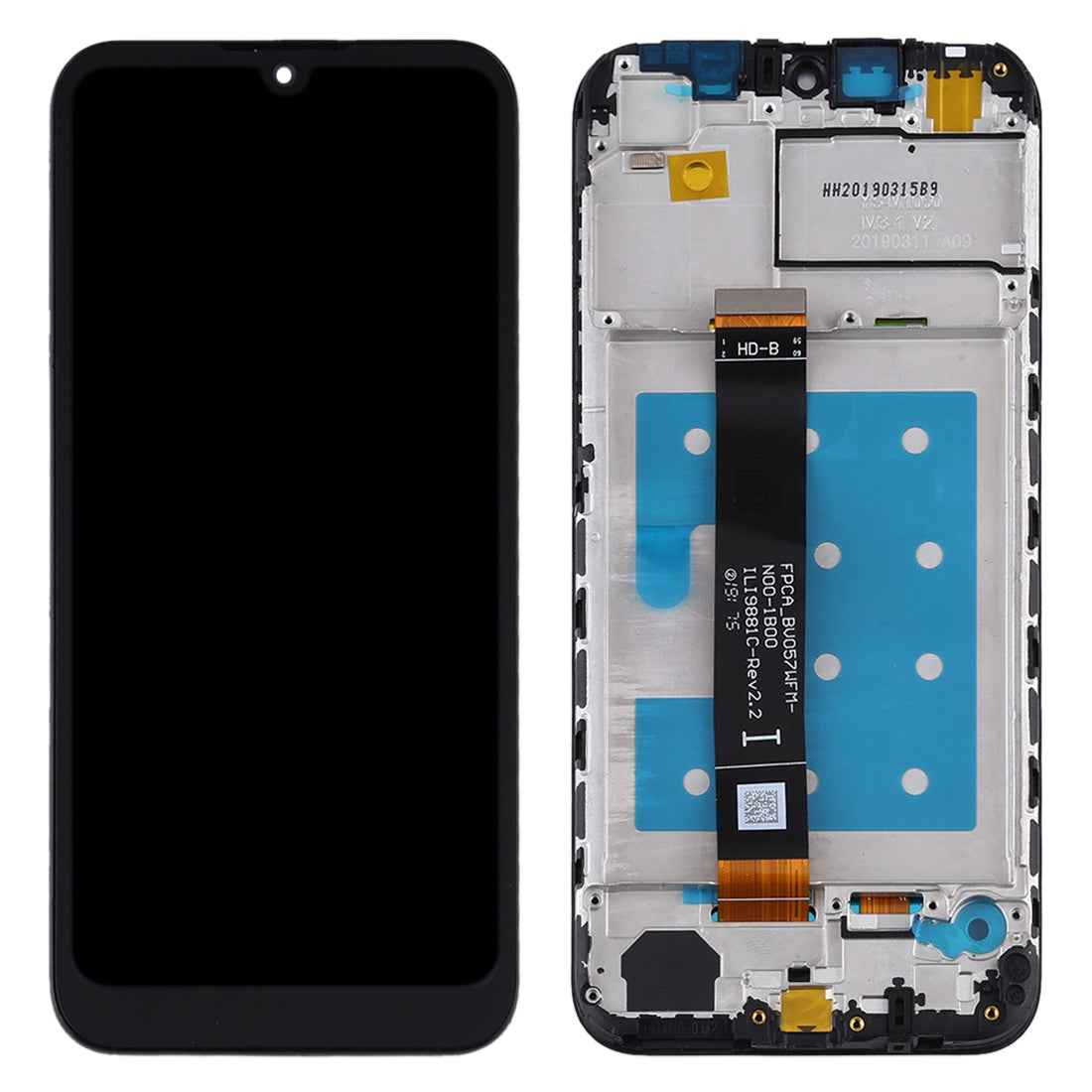 Pantalla Completa LCD + Tactil + Marco Huawei Y5 (2019) Negro
