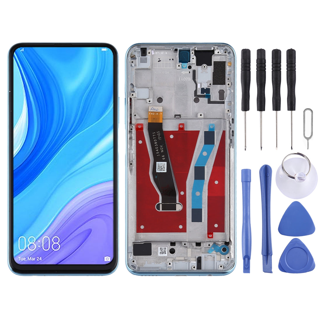Pantalla Completa LCD + Tactil + Marco Huawei P Smart Pro 2019 Azul