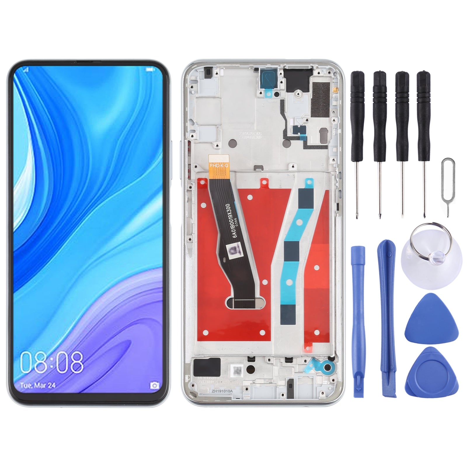 Full Screen LCD + Touch + Frame Huawei P Smart Pro 2019 Silver
