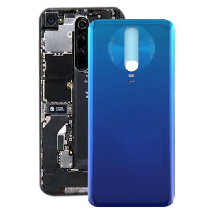 Glass Material Battery Back Cover for Xiaomi Redmi K30 5G (Blue)