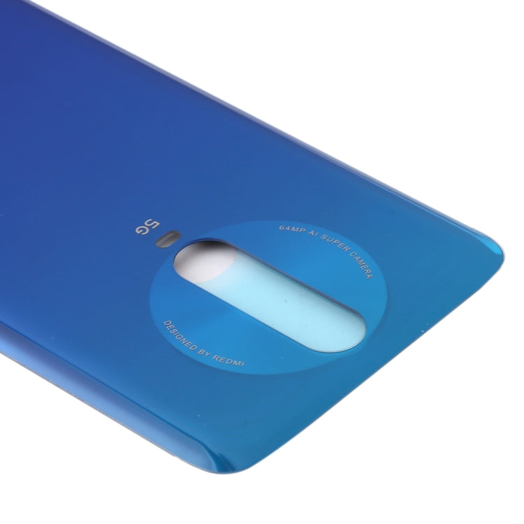 Tapa Trasera de la Batería de Material de Cristal Para Xiaomi Redmi K30 5G (Azul)