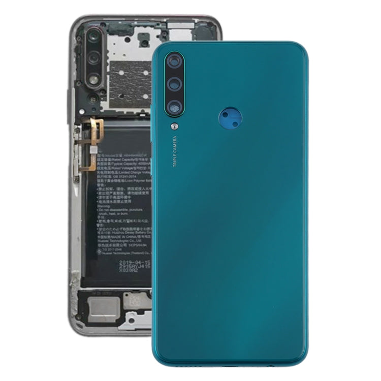 Couvercle arrière de batterie d'origine avec couvercle d'objectif d'appareil photo pour Huawei Y6p (vert)
