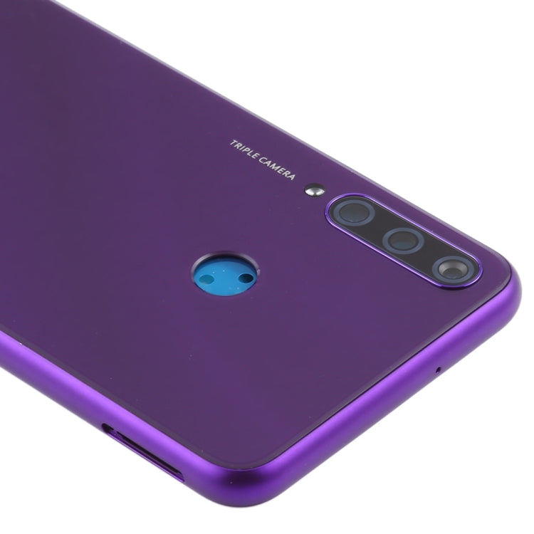 Coque arrière de batterie d'origine avec cache d'objectif d'appareil photo pour Huawei Y6p (violet)