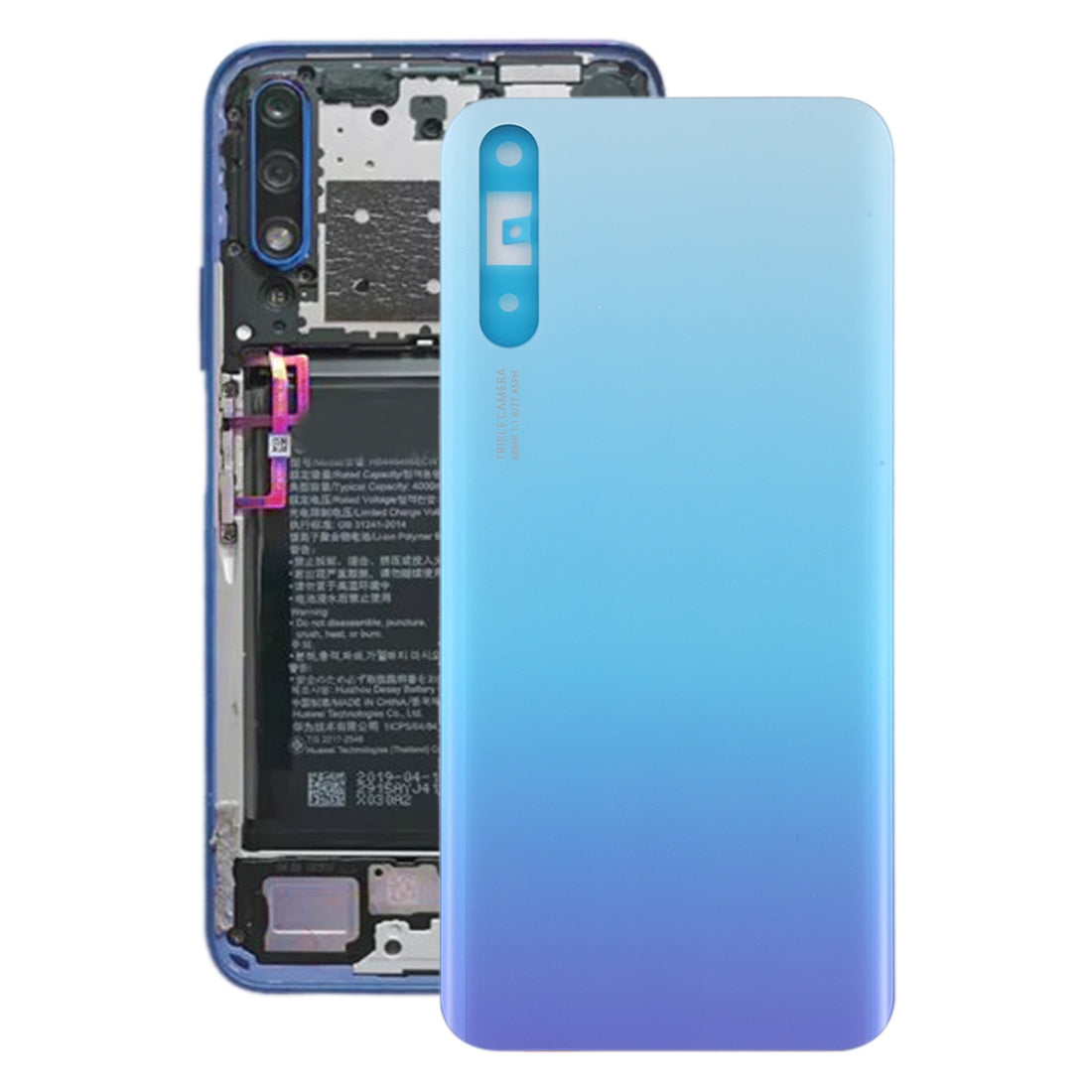 Tapa Bateria Back Cover Huawei Y8p / P Smart S Azul Claro