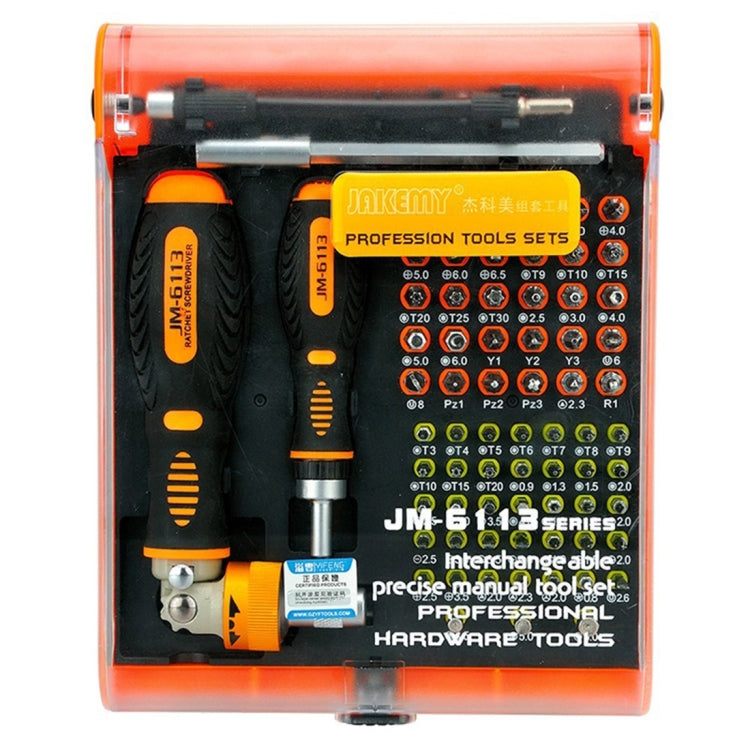 JAKEMY JM-6113 Ensemble d'outils de réparation de tournevis domestique 73 en 1