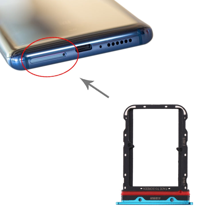 SIM Card Tray + SIM Card Tray For Xiaomi MI 10 (Blue)
