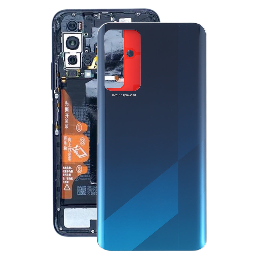 Cache Batterie Coque Arrière Huawei Honor X10 5G Bleu