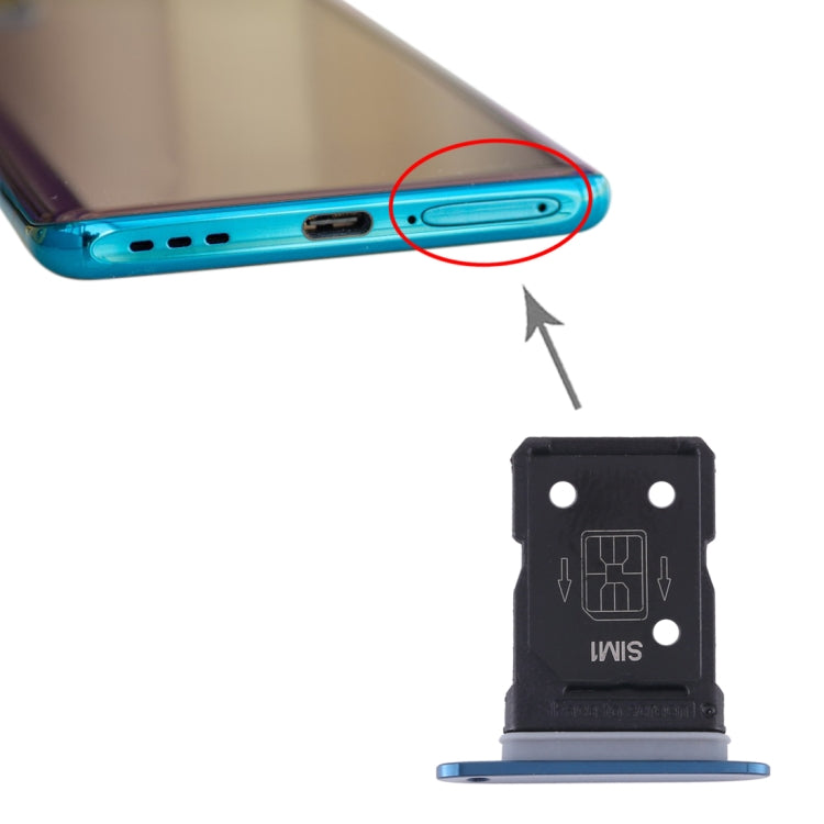 SIM Card Tray + SIM Card Tray For Oppo Find X2 (Blue)