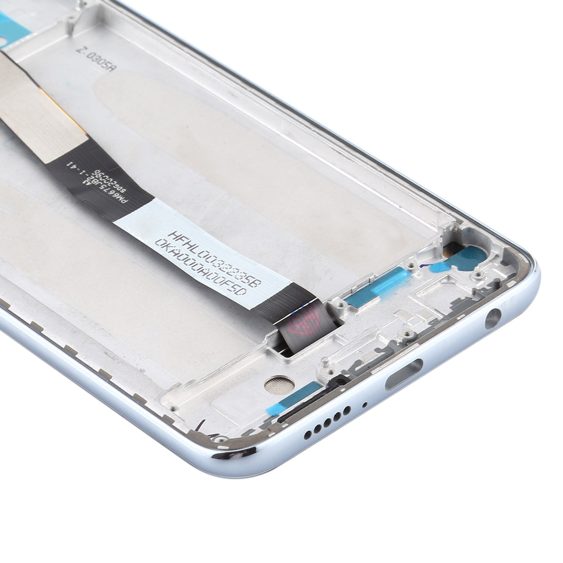 Pantalla Completa LCD + Tactil + Marco Xiaomi Redmi Note 9S Plateado