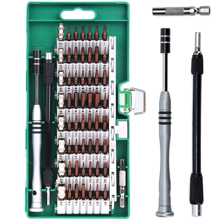 60 in 1 S2 Tool Steel Precision Screwdriver Bit Repair Tool Set (Green)