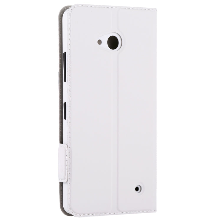 Microsoft Lumia 640 Horizontal Flip Leather Case with Card Slot + Back Cover (White)