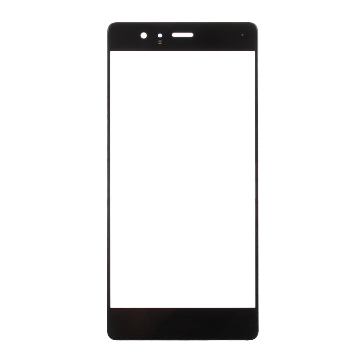 Lentille en verre extérieure de l'écran avant du Huawei P9 (noir)