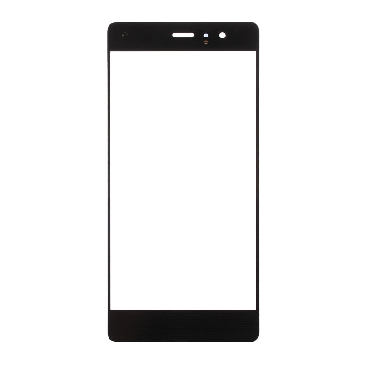 Lentille en verre extérieure de l'écran avant du Huawei P9 (noir)