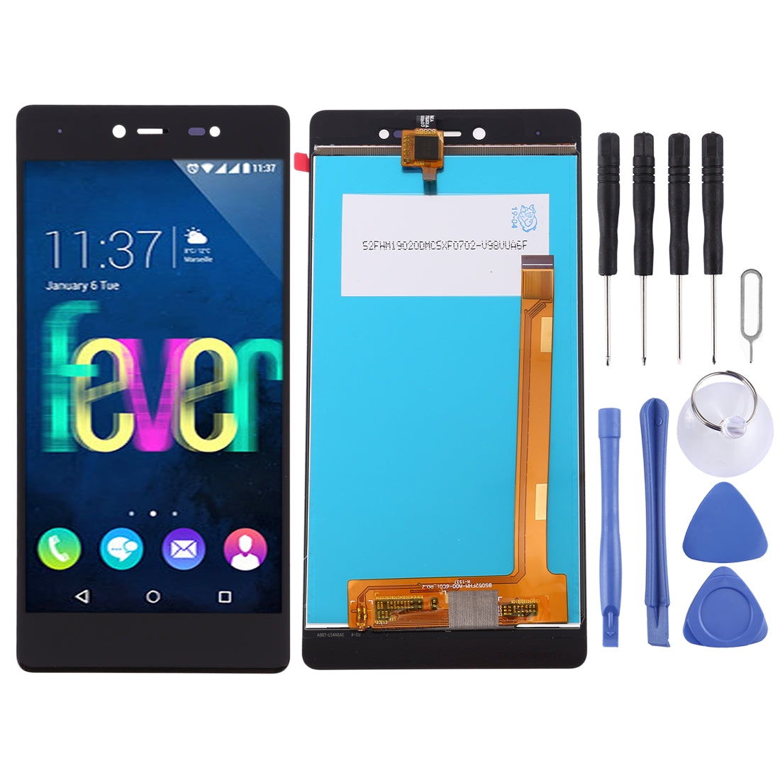 LCD Screen + Touch Digitizer Wiko Fever 4G Black