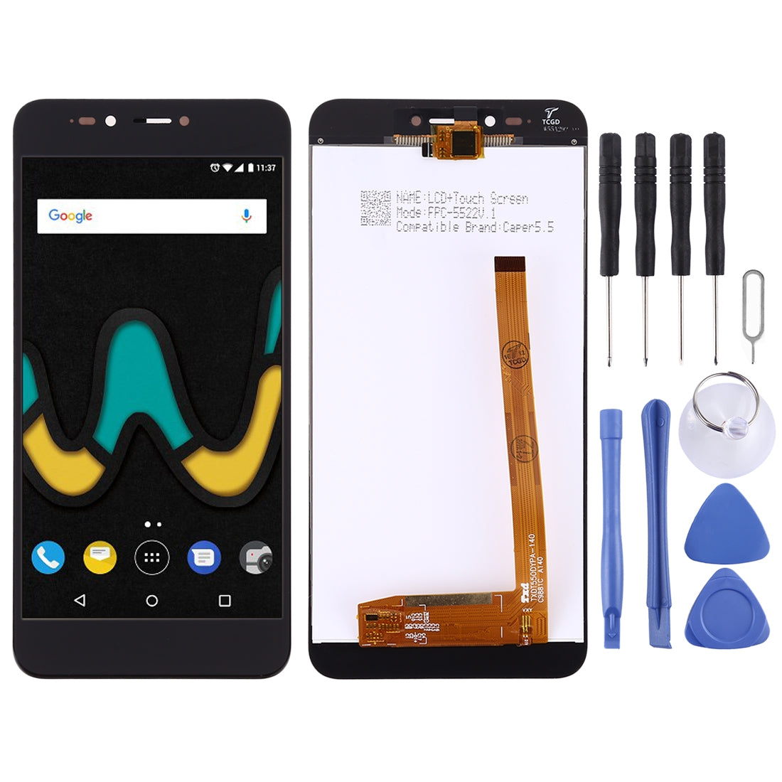 LCD Screen + Touch Digitizer Wiko Upulse Black