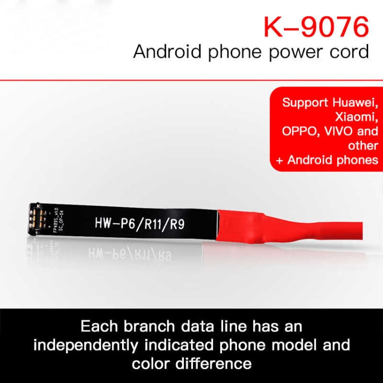 Kaisi K-9076 câble d'alimentation de maintenance du câble de démarrage pour Huawei Samsung Xiaomi etc.