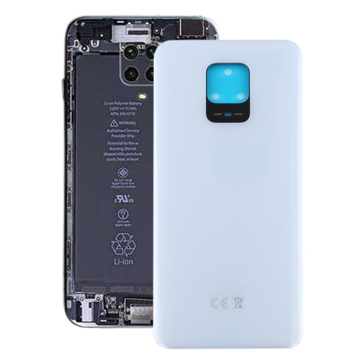 Original Battery Back Cover for Xiaomi Redmi Note 9S / Redmi Note 9 Pro (India) / Redmi Note 9 Pro Max (White)