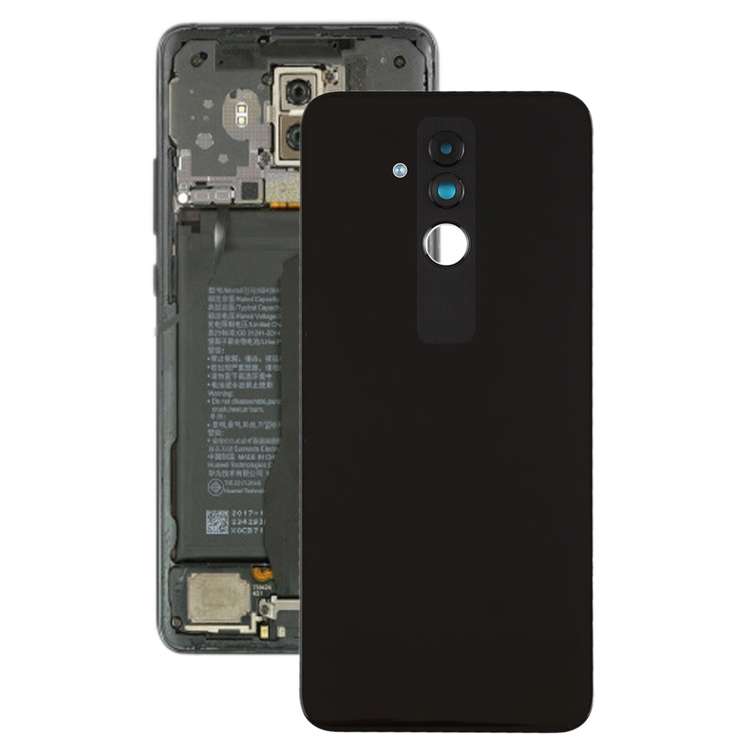 Tapa Bateria Back Cover + Lente Camara Trasera Huawei Mate 20 Lite Negro