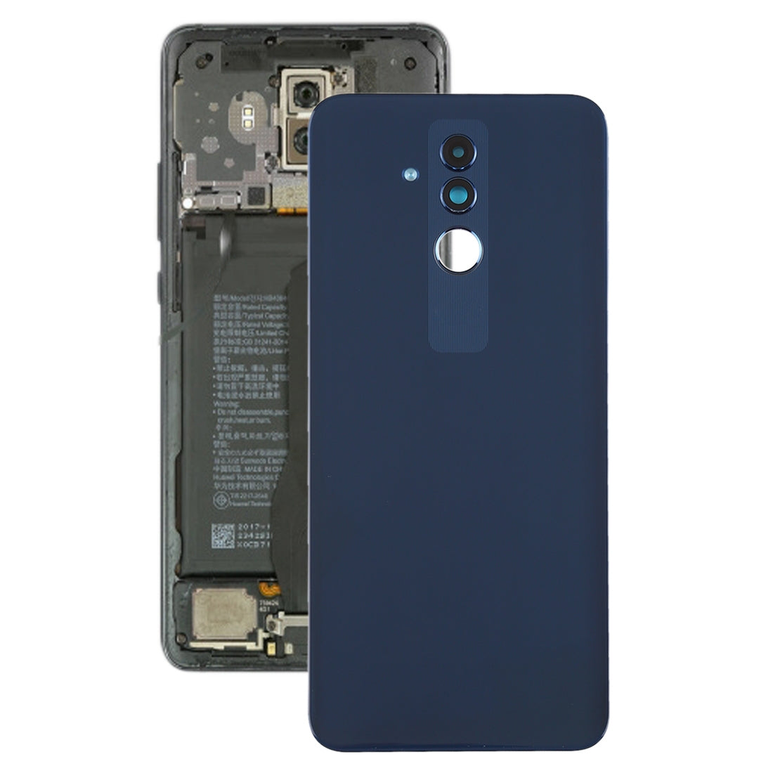 Tapa Bateria Back Cover + Lente Camara Trasera Huawei Mate 20 Lite Azul