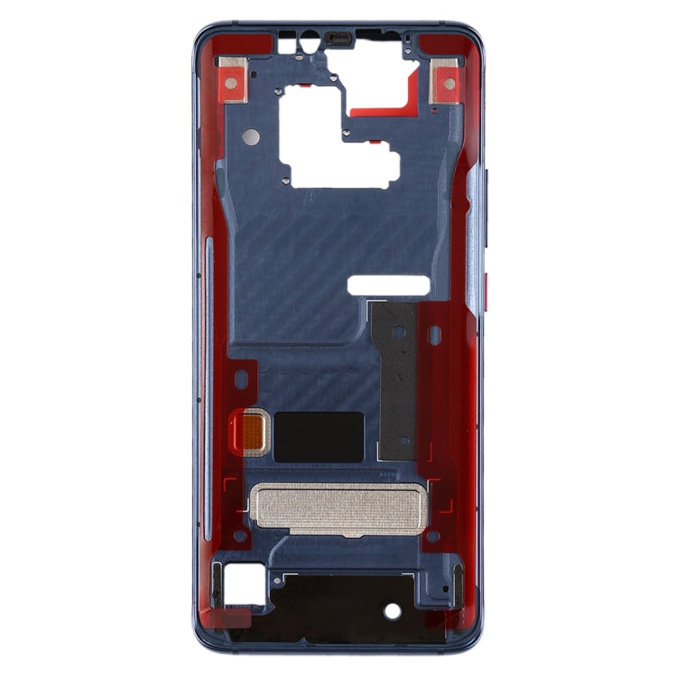 Placa de Bisel de Marco LCD de Carcasa Frontal con Teclas Laterales Para Huawei Mate 20 Pro (Azul)