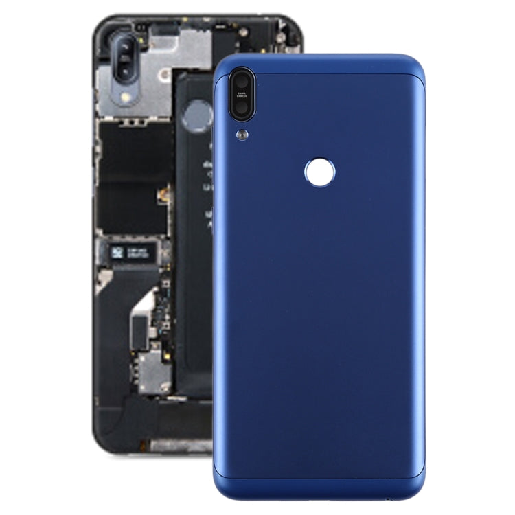 Coque arrière de batterie avec objectif d'appareil photo et touches latérales pour Asus Zenfone Max Pro (M1) / ZB602K (Bleu)