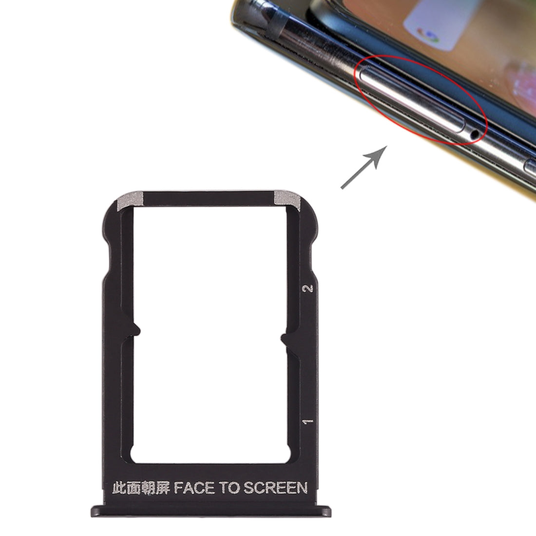 Bandeja Porta SIM Dual SIM Xiaomi Mi Mix 3 Negro