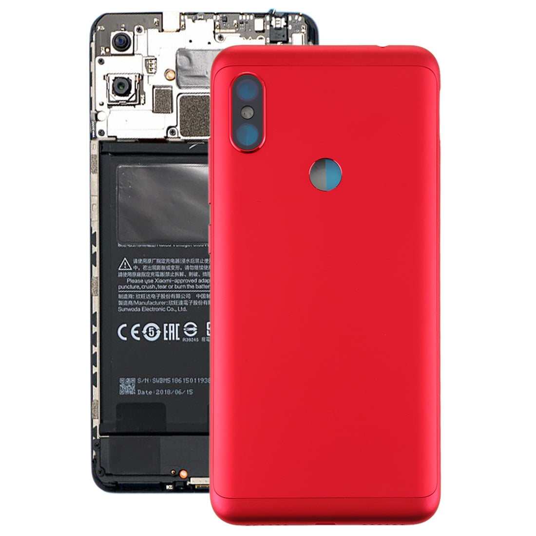 Cache Batterie Cache Arrière Xiaomi Redmi Note 6 Pro Rouge