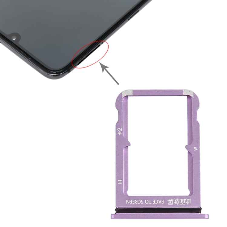 Plateau de carte SIM + plateau de carte SIM pour Xiaomi MI 9 (violet)