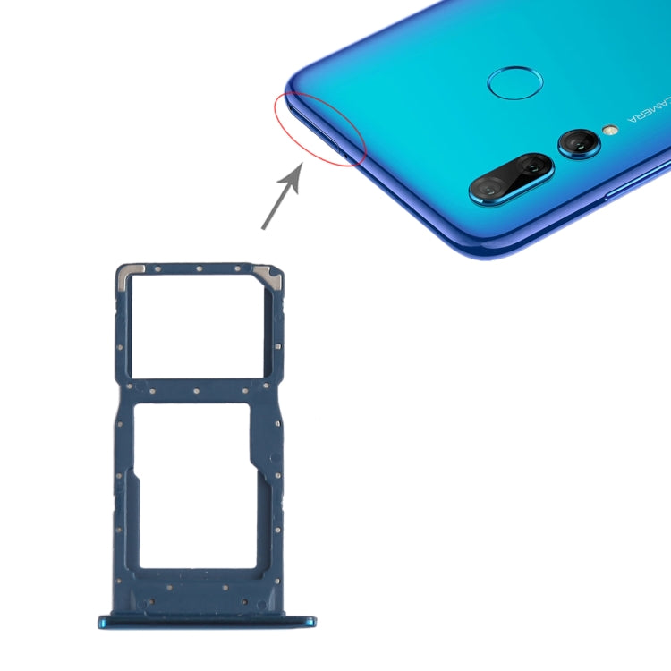 Bandeja de Tarjeta SIM + Bandeja de Tarjeta SIM / Bandeja de Tarjeta Micro SD Para Huawei P Smart + (2019) (Azul)