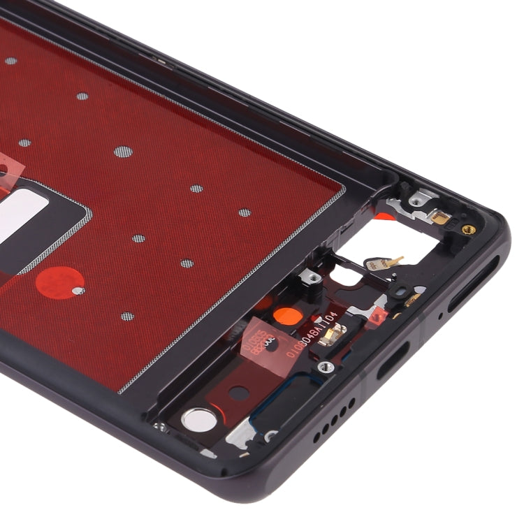 Placa de Bisel de Marco LCD de Carcasa Frontal con Teclas Laterales Para Huawei P30 Pro (Negro)