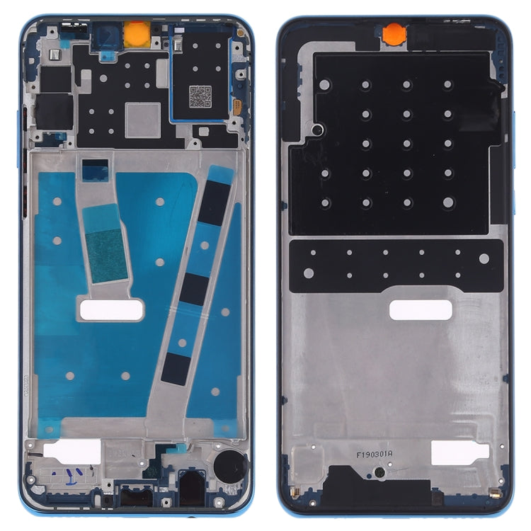 Placa de Bisel de Marco LCD de Carcasa Frontal con Teclas Laterales Para Huawei P30 Lite (24MP) (Azul)