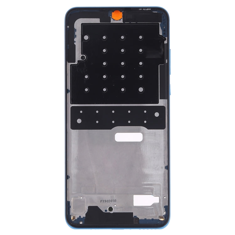 Front Housing LCD Frame Bezel Plate with Side Keys for Huawei P30 Lite (24MP) (Blue)