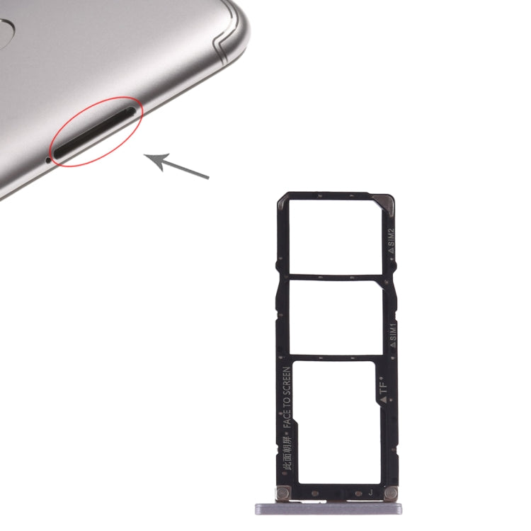 SIM Card Tray + SIM Card Tray + Micro SD Card For Xiaomi Redmi S2 (Grey)