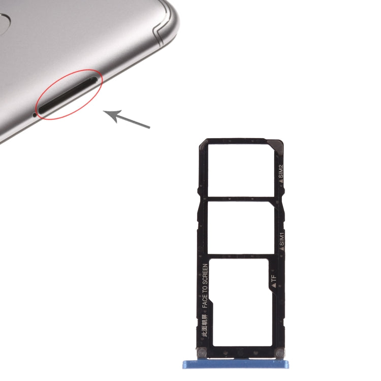 Bandeja Tarjeta SIM + Bandeja Tarjeta SIM + Tarjeta Micro SD Para Xiaomi Redmi S2 (Azul)