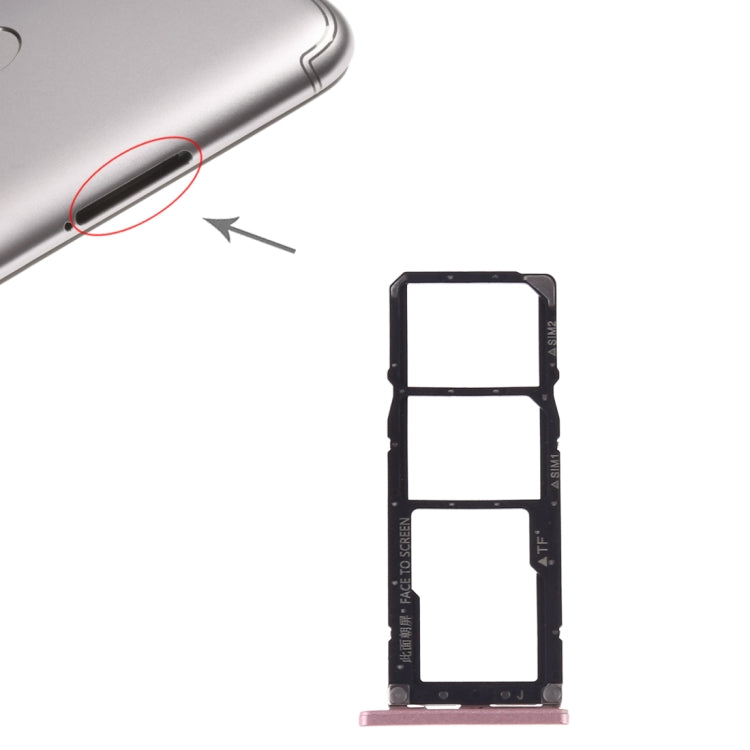 Plateau de carte SIM + plateau de carte SIM + carte Micro SD pour Xiaomi Redmi S2 (or rose)