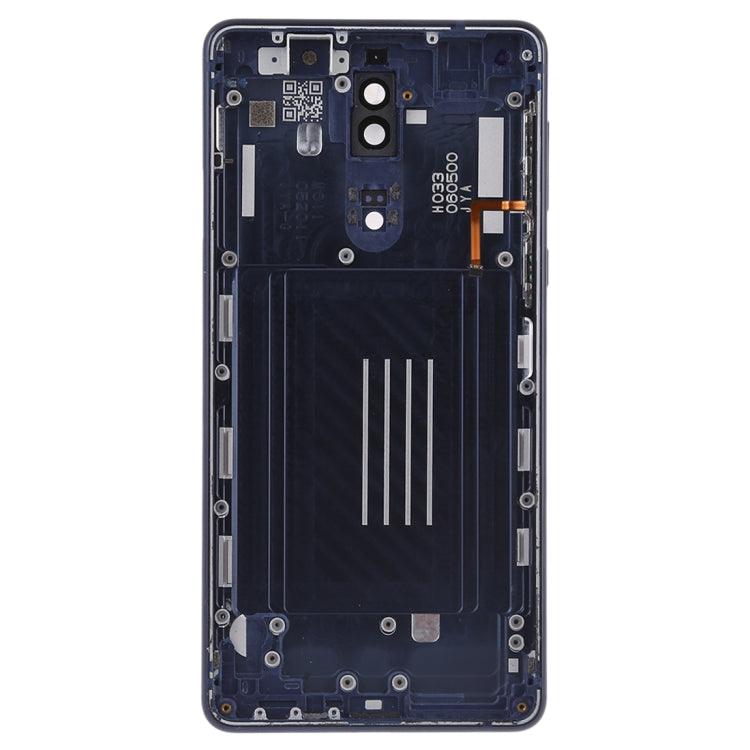 Battery Back Cover with Camera Lens and Side Keys for Nokia 8 (Blue)