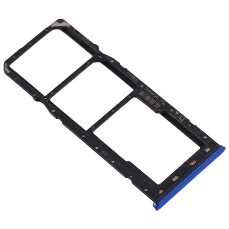 Carte SIM + carte SIM + plateau de carte Micro SD pour Oppo Realme 3 (bleu)