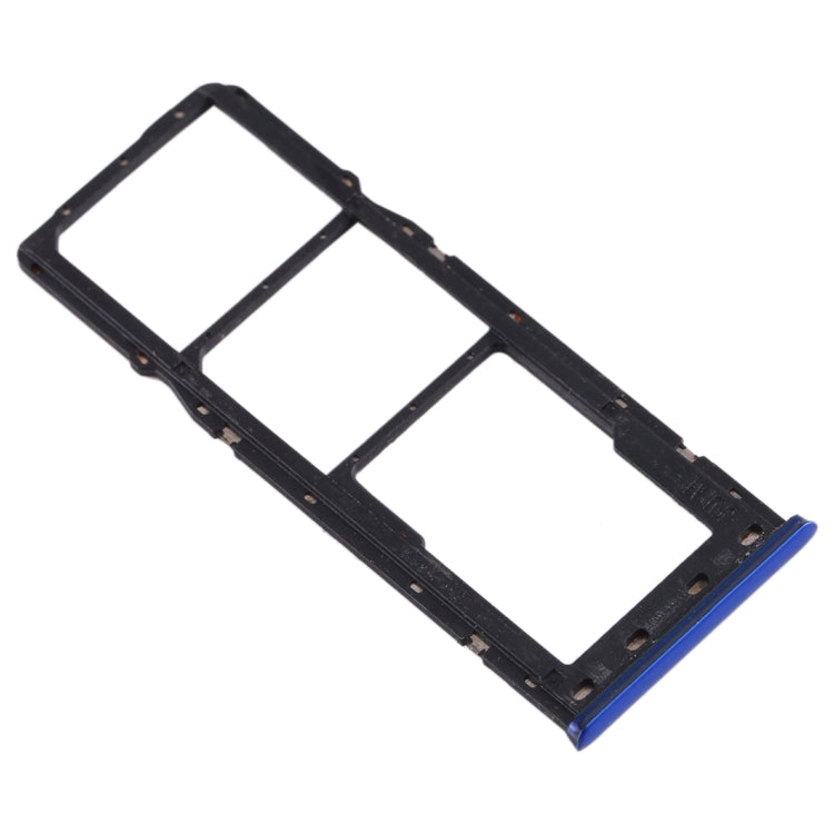 Carte SIM + carte SIM + plateau de carte Micro SD pour Oppo Realme 3 (bleu)