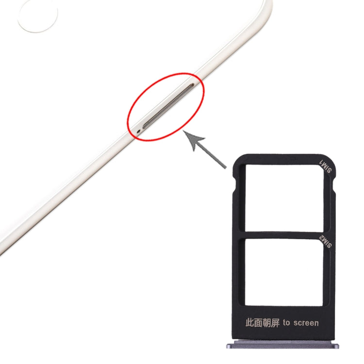 SIM Card Tray + SIM Card Tray For Meizu X8 (Black)