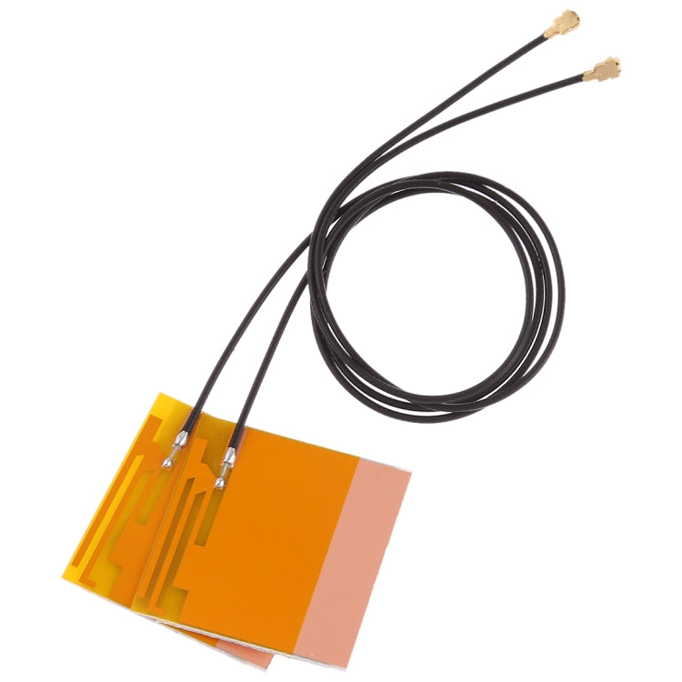 1 par Mini PCI-E Wifi Antena interna Universal Portátil Wifi Bluetooth Antena de película amarilla Para Tableta de Tarjeta de red Inalámbrica