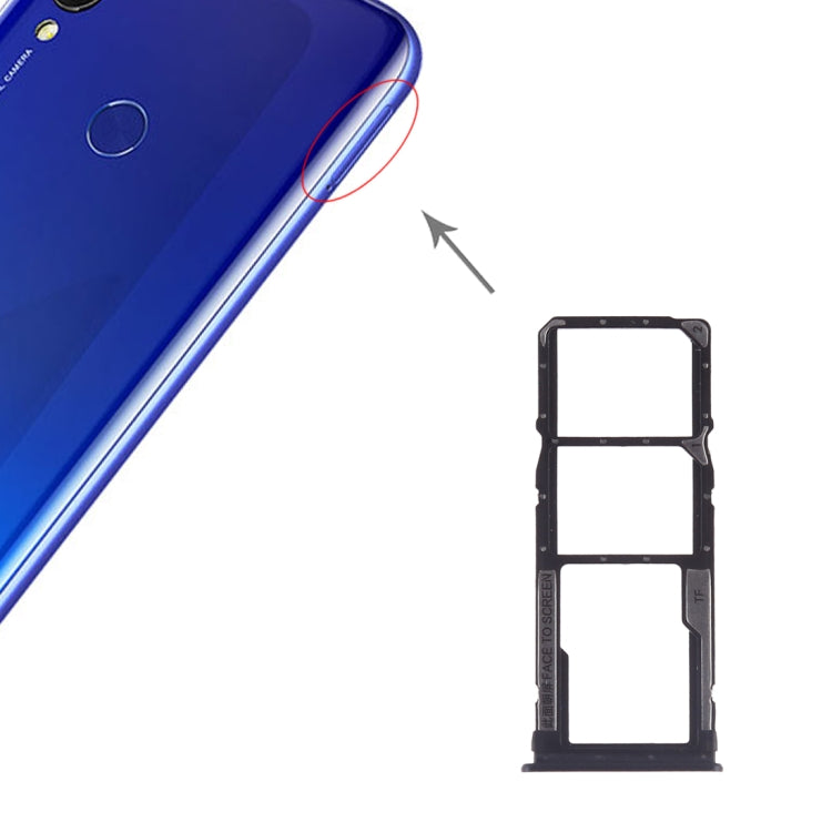 Bandeja Tarjeta SIM + Bandeja Tarjeta SIM + Tarjeta Micro SD Para Xiaomi Redmi 7 (Negro)