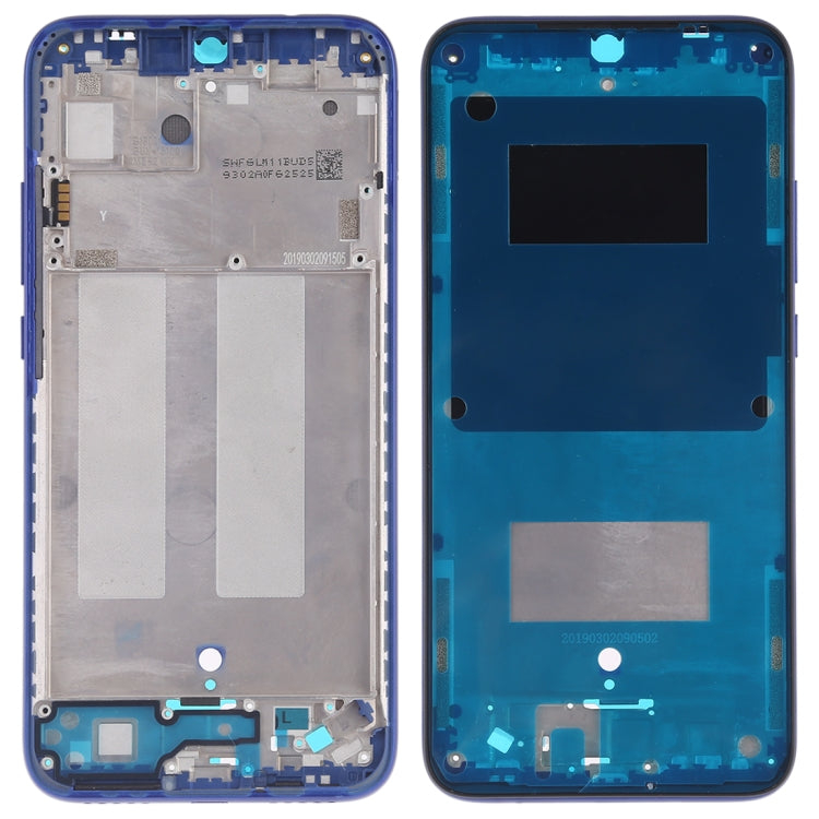 Placa de Bisel de Marco Medio con Teclas Laterales Para Xiaomi Redmi 7 (Azul)