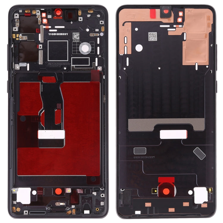 Placa de Bisel de Marco LCD de Carcasa Frontal con Teclas Laterales Para Huawei P30 (Negro)