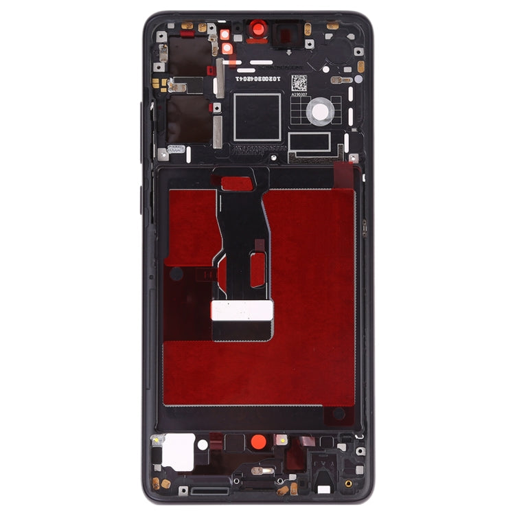 Placa de Bisel de Marco LCD de Carcasa Frontal con Teclas Laterales Para Huawei P30 (Negro)