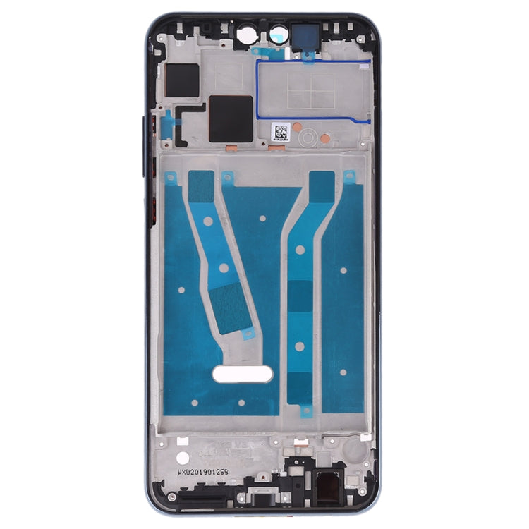 Plaque de lunette du cadre LCD du boîtier avant avec touches latérales pour Huawei Y9 (2019) (Noir)