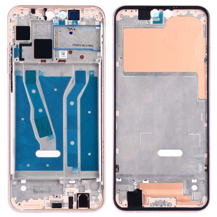 Placa de Bisel de Marco LCD de Carcasa Frontal con Teclas Laterales Para Huawei Y9 (2019) (Rosa)