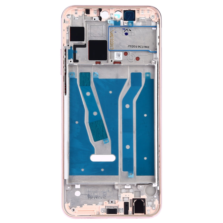 Front Housing LCD Frame Bezel Plate with Side Keys for Huawei Y9 (2019) (Pink)